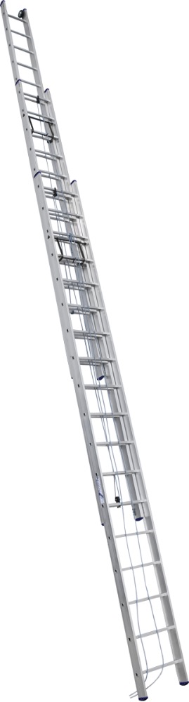 Лестница трехсекционная выдвижная с тросом Alumet Ал 3318 фото 1