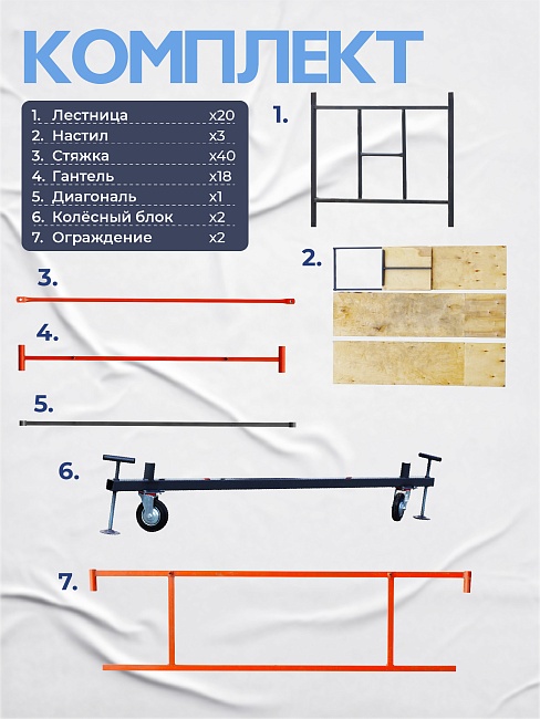 Вышка-тура TeaM ВСП 1.6х2.0, 12.4 м фото 4