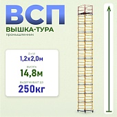 Купить Вышка-тура Промышленник ВСП 1.2х2.0, 14.8 м ver. 2.0