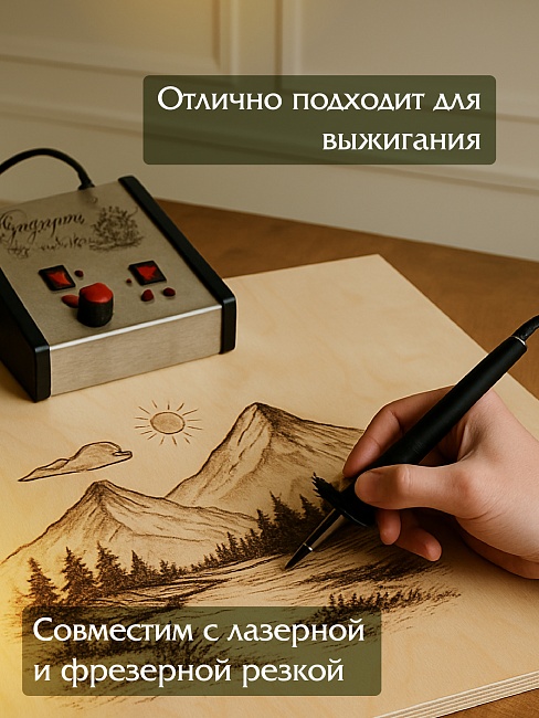 Фанера Промышленник 685х570х10мм, береза, упаковка 5 шт фото 5